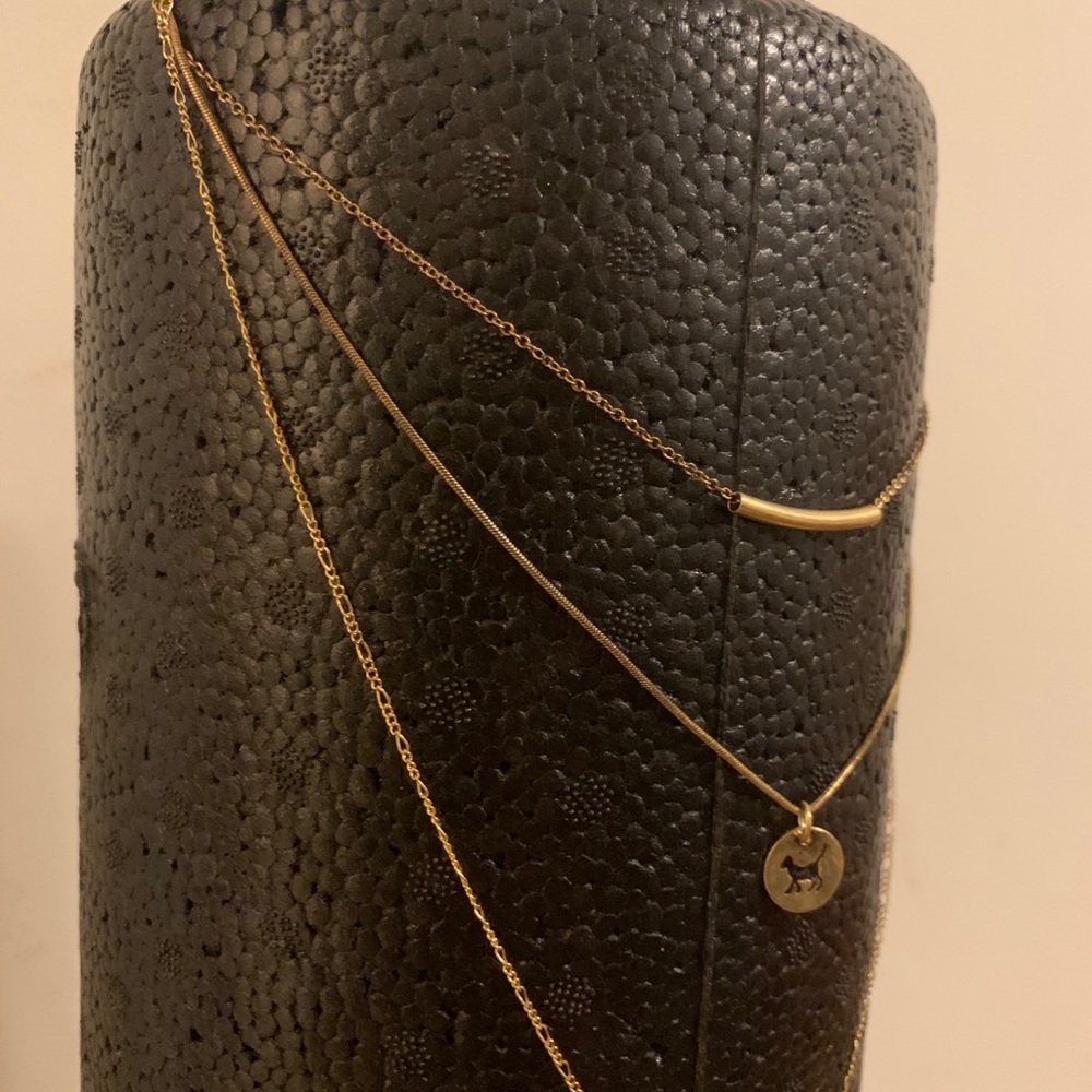 3-in-1 layered necklace with cat charm - Picture 5 of 6